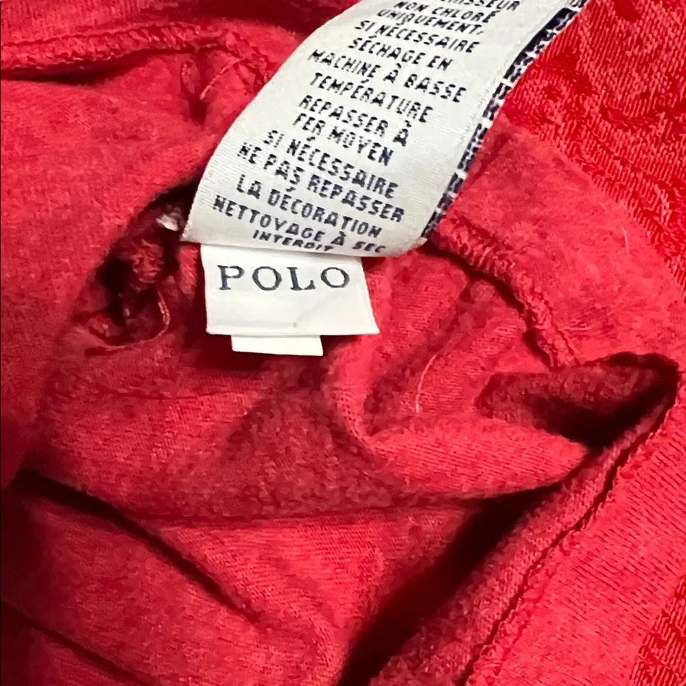 Polo Ralph Lauren Long Sleeve T Shirt Men Medium Red Pony Logo Cotton Crewneck